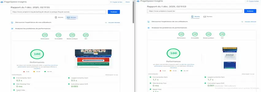 Technical excellence Google Speed Insight top 0.1% of the most optimised sites in the world